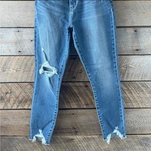 ABERCROMBIE SUPER SKINNY ANKLE HIGH RISE CURVE LOVE